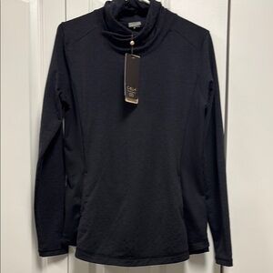 Black Calia warm, mock neck top